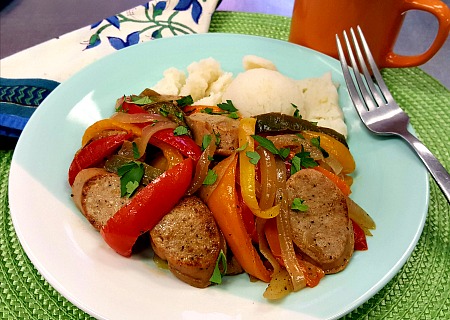Saut�ed Sausage and Peppers