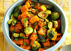 Roasted Brussels Sprouts and Squash