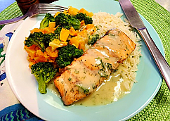 Baked Salmon with Dilly Dijon<br />INDULGE YOURSELF!