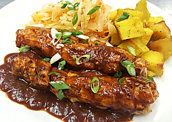Chicken Brochette with BBQ Sauce