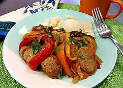 Saut�ed Sausage and Peppers