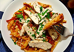 Pasta with Sun-Dried Tomatoes and Pine Nuts